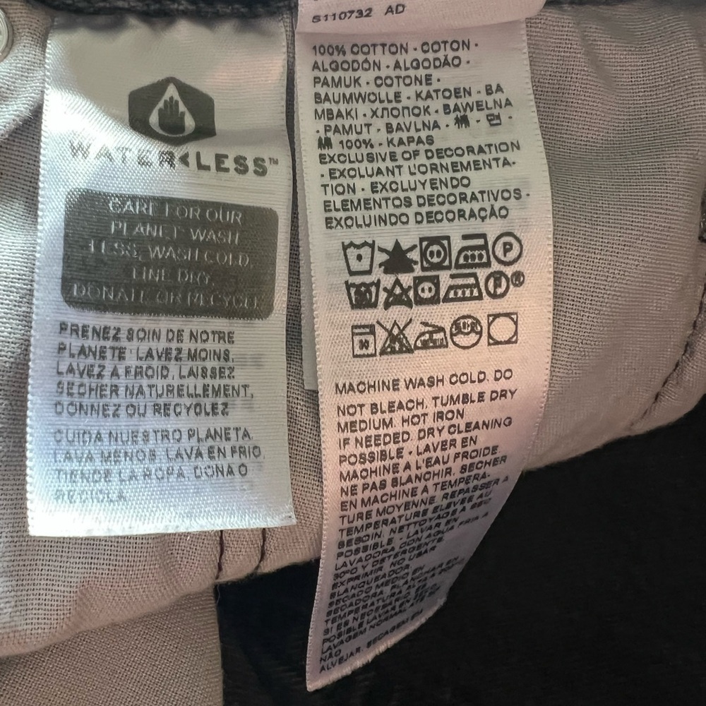 🖤Levi’s Black 501 100% Cotton Premium Water<Less Button Fly Jeans W27 L28 - Picture 7 of 10
